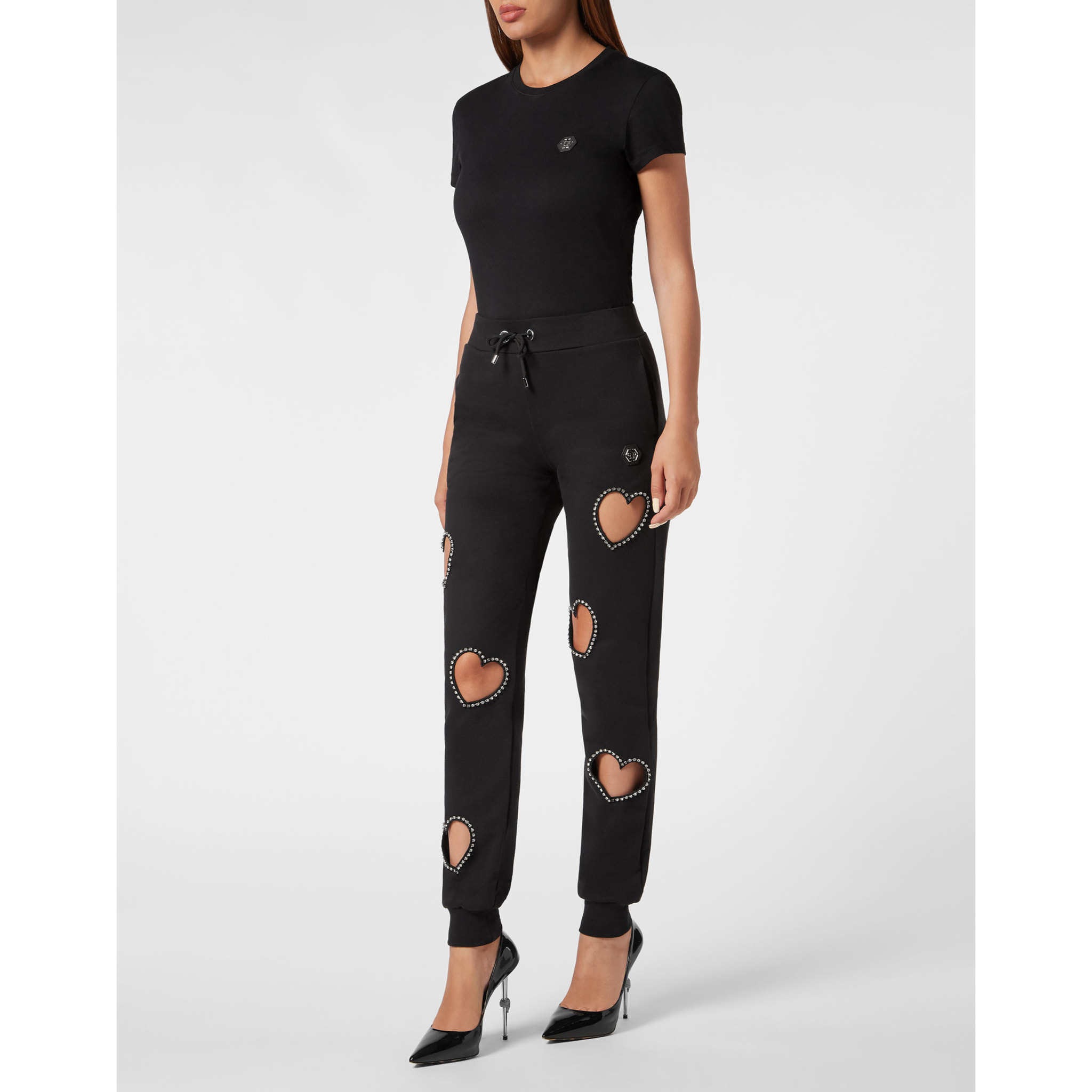 PHILIPP PLEIN Pantalones de chándal HEART