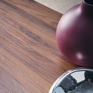 Table basse rectangulaire MDF effet noyer