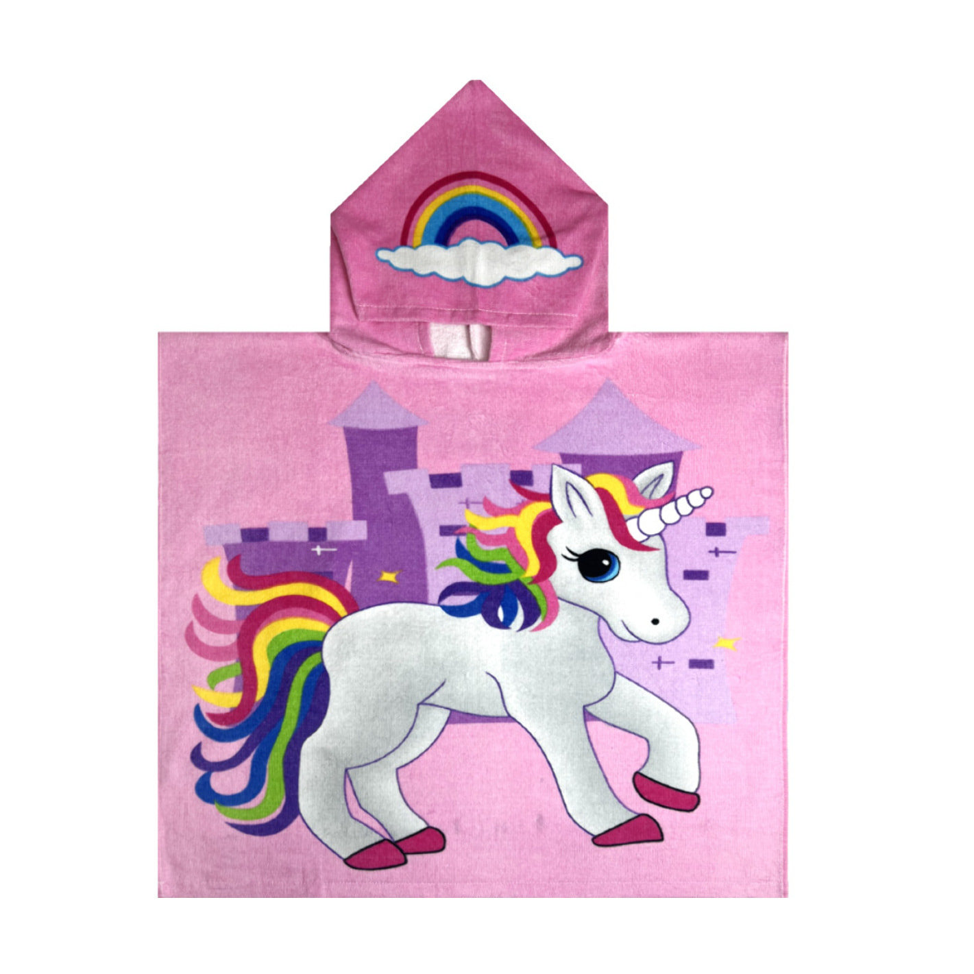 Telo Mare Poncho Per Bambini In Spugna