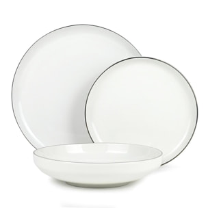 Service 18 pièces blanc - "sélène"