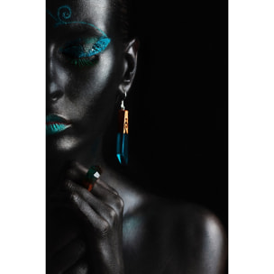 Tableau  d'art girl turquoise Tableau plexiglas