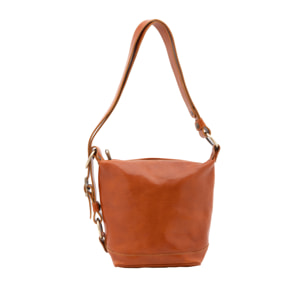 Borsa a secchiello  da donna In Vera pelle Made in Italy 25x28x14 cm