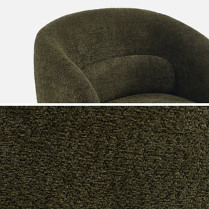 Fauteuil pivotant 360° tissu ELIAS