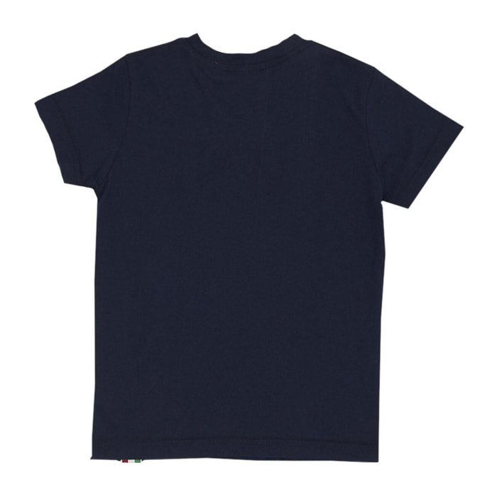 Camiseta básica de manga corta niño logo grande