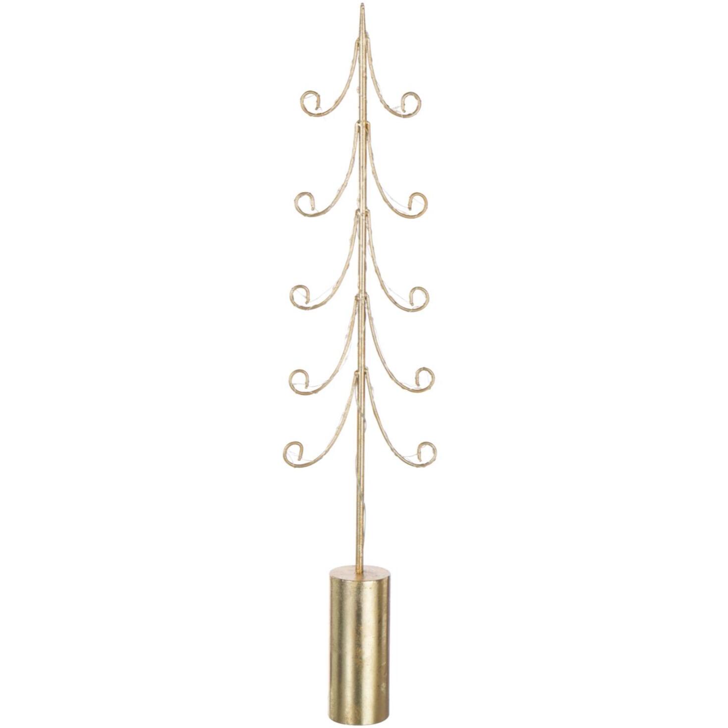 J-Line décoration Arbre Base Cylindre - fer - or - large - 2 pcs - LED