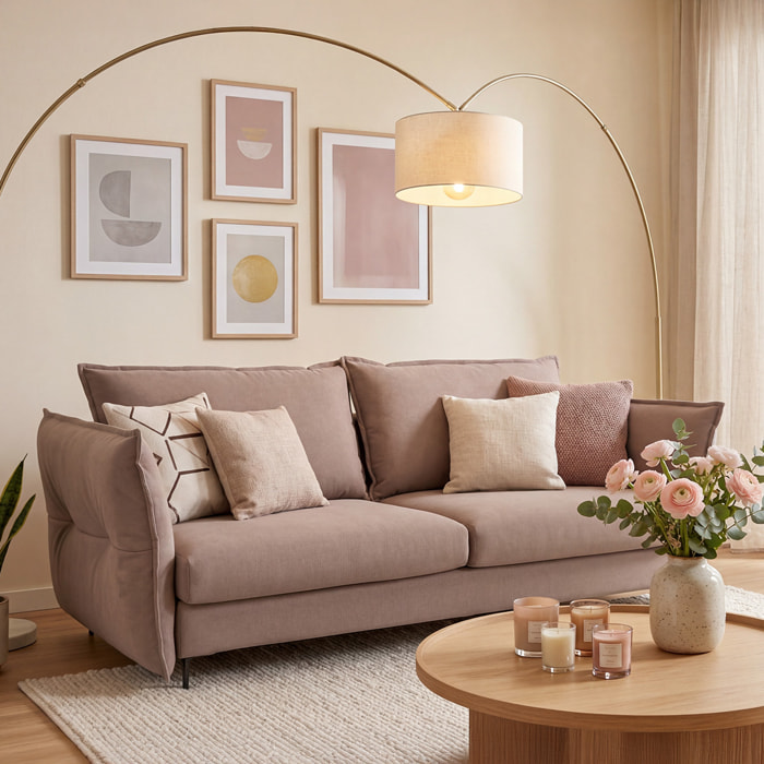 Canapé Tissu Droit Convertible Verduro - 3 Places