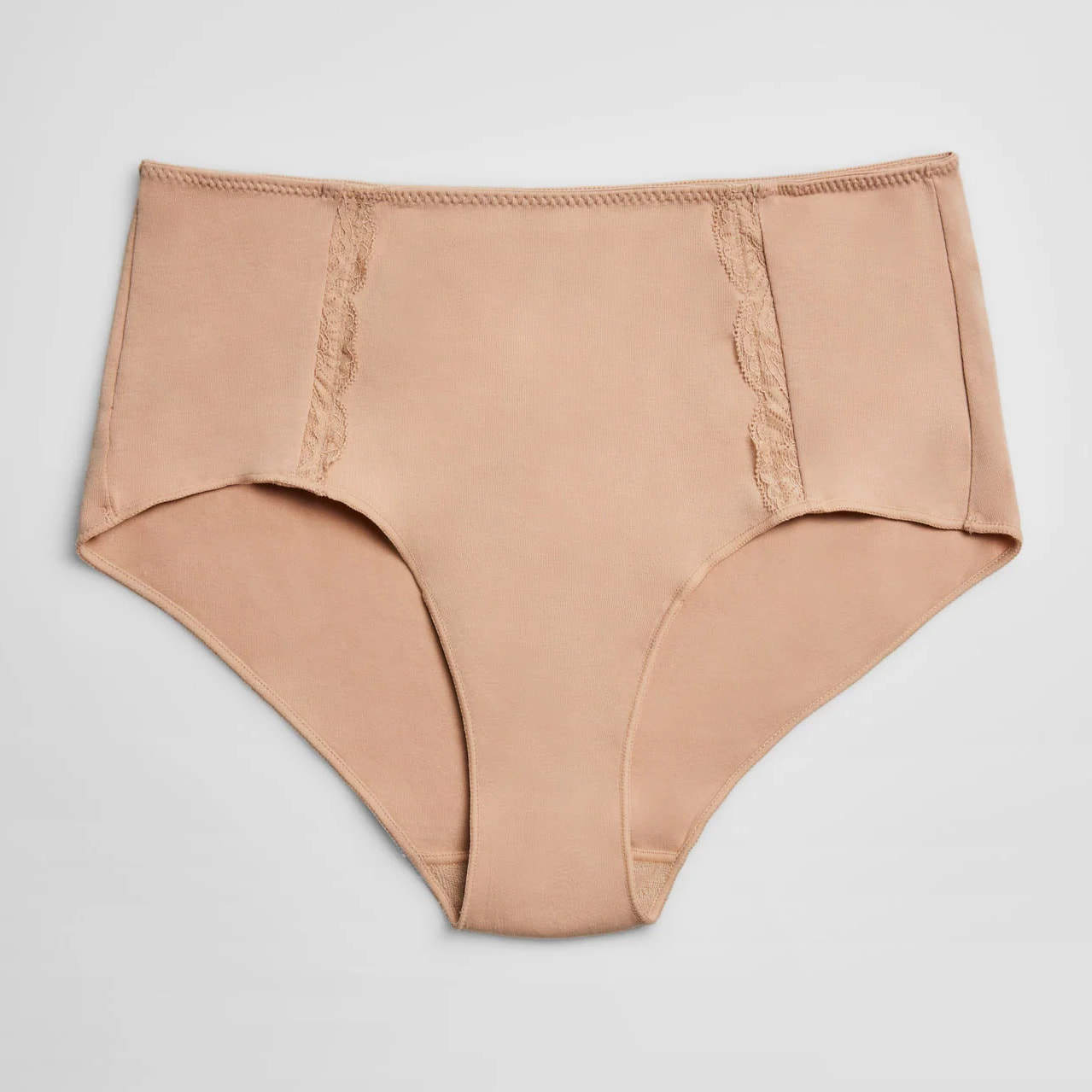 Slip intime a vita alta beige