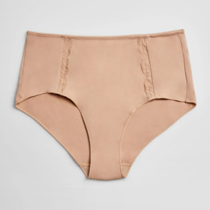 Slip intime a vita alta beige
