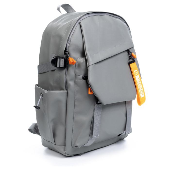 Mochila multi compartimento, porta Laptop 15.6''. Capa impermeable. Adaptable a Trolley. Toma USB externa.