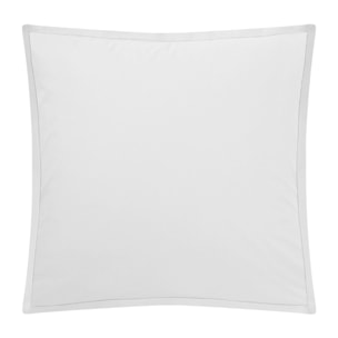Parure de lit Housse de couette + taies carrées unie en coton, Made in France, TOUT DOUX , Blanc
