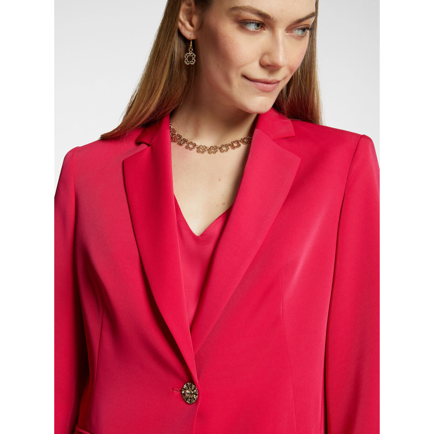 Elena Mirò - Blazer de cady elástico - Rojo