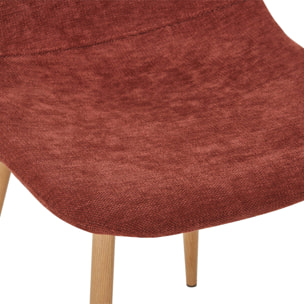Chaise décor bois et tissu (lot de 2) VERA