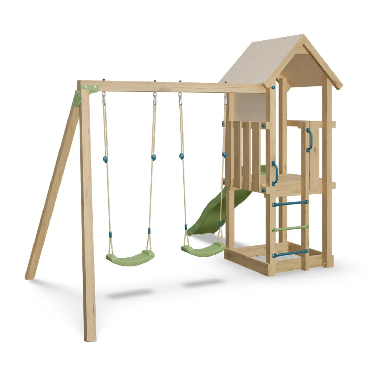 Aire de jeux bois 1,90 m EASY XPERIENCE 2 - 6 enfants