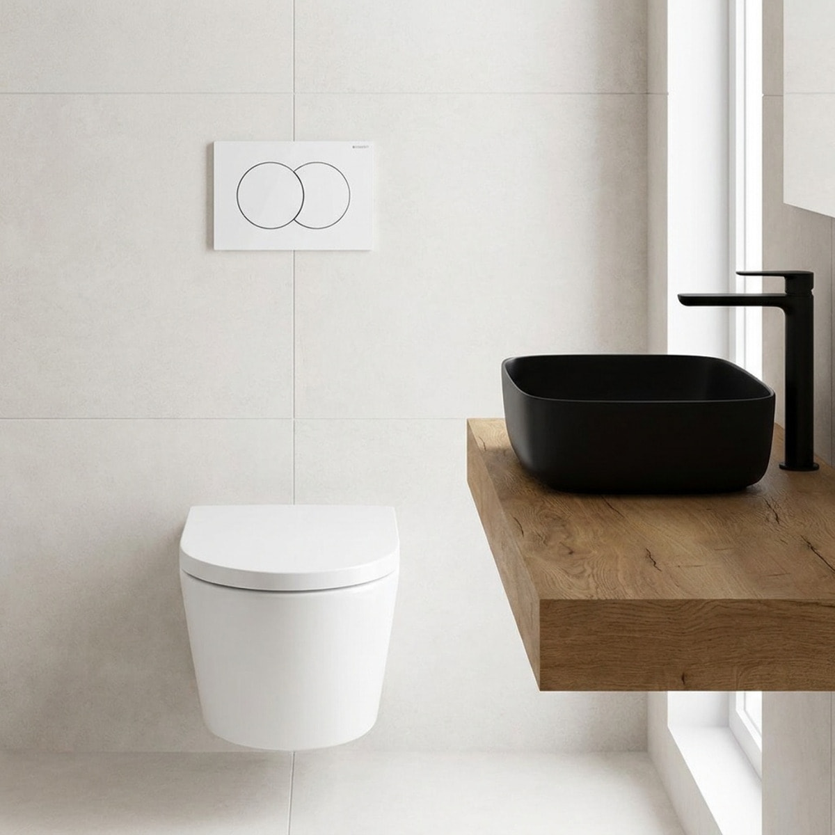 Pack bati-support Geberit + WC sans bride Swiss Aqua Technologies + abattant SoftClose + plaque (SATRIMLESSGEB1)