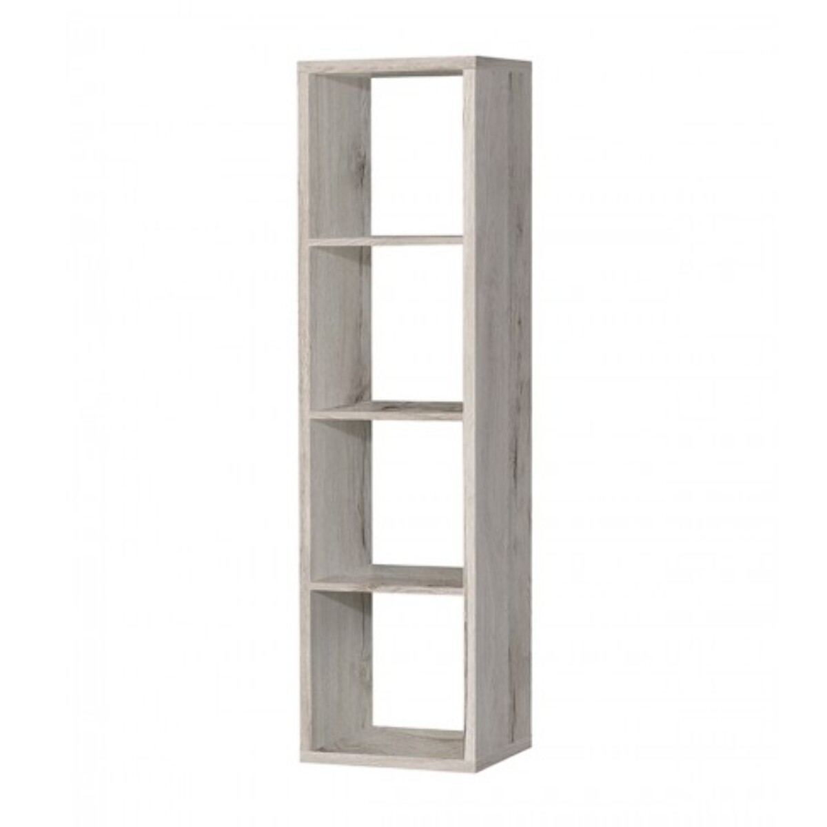 Etagère colonne 4 casiers décor en bois H.142 cm - MAURO