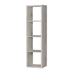Etagère colonne 4 casiers décor en bois H.142 cm - MAURO