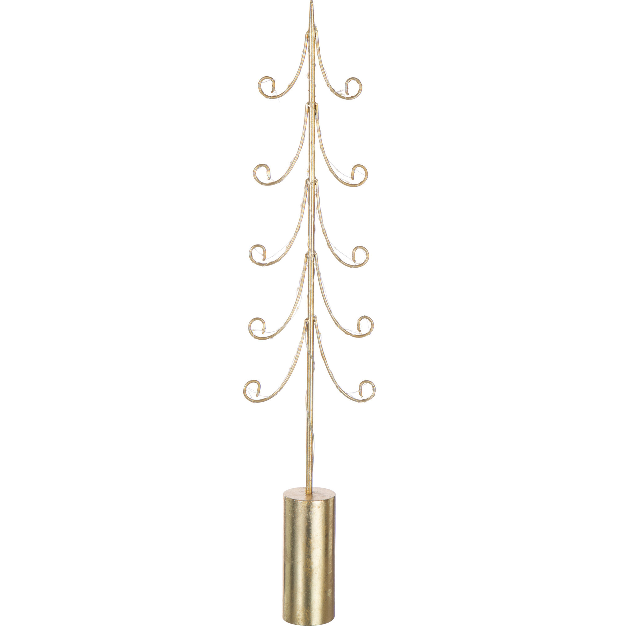 J-Line décoration Arbre Base Cylindre - fer - or - large - 2 pcs - LED