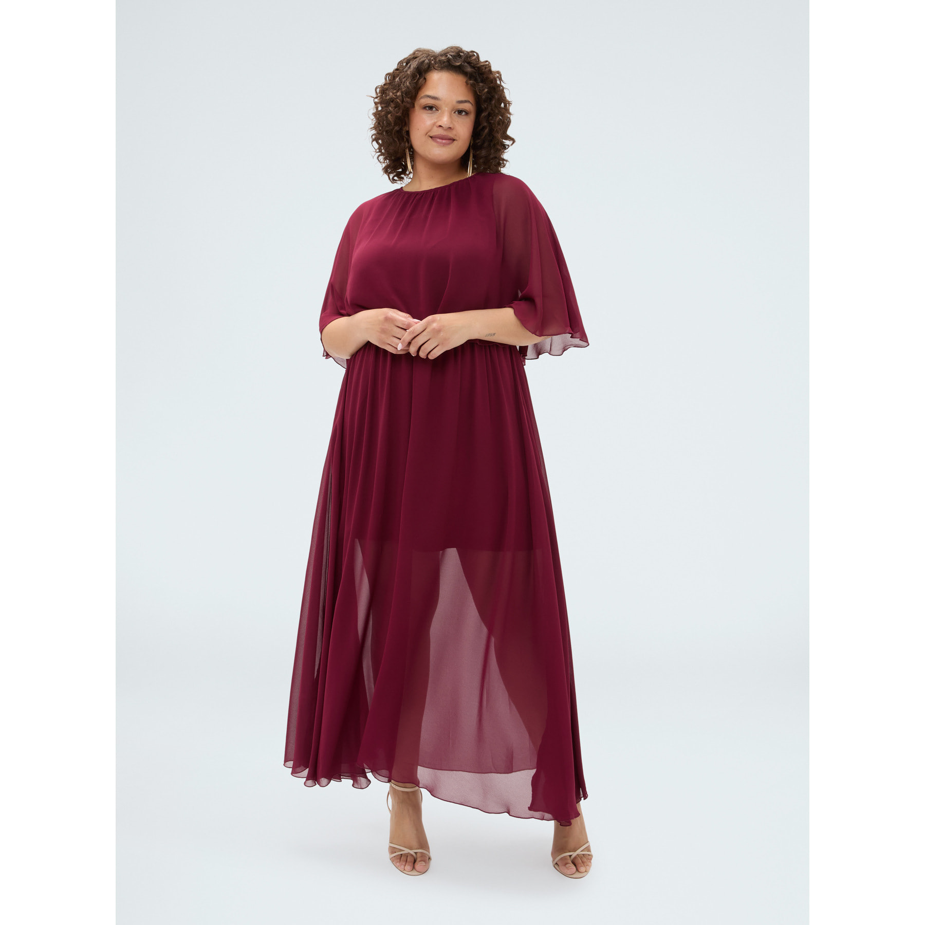 Fiorella Rubino - Vestido Dream en georgette - Burgundy
