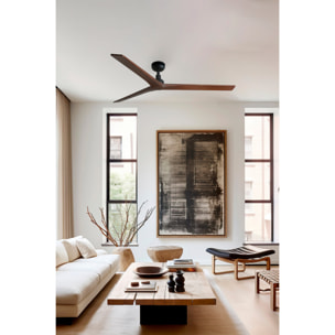 KLIM L Ventilatore a soffitto  nero/noce