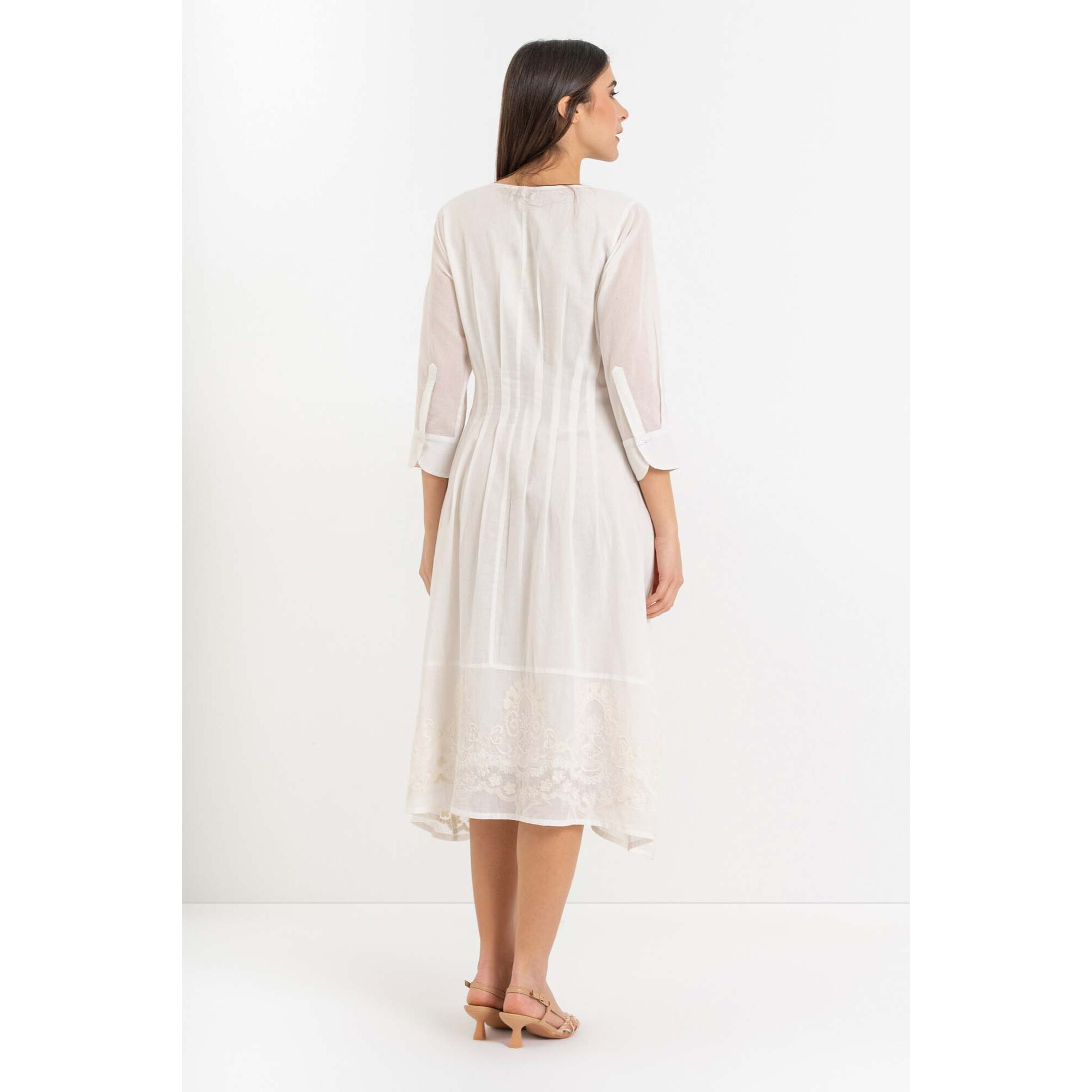 Kocca - Abito donna in cotone con bottoni e dettagli in pizzo Donna