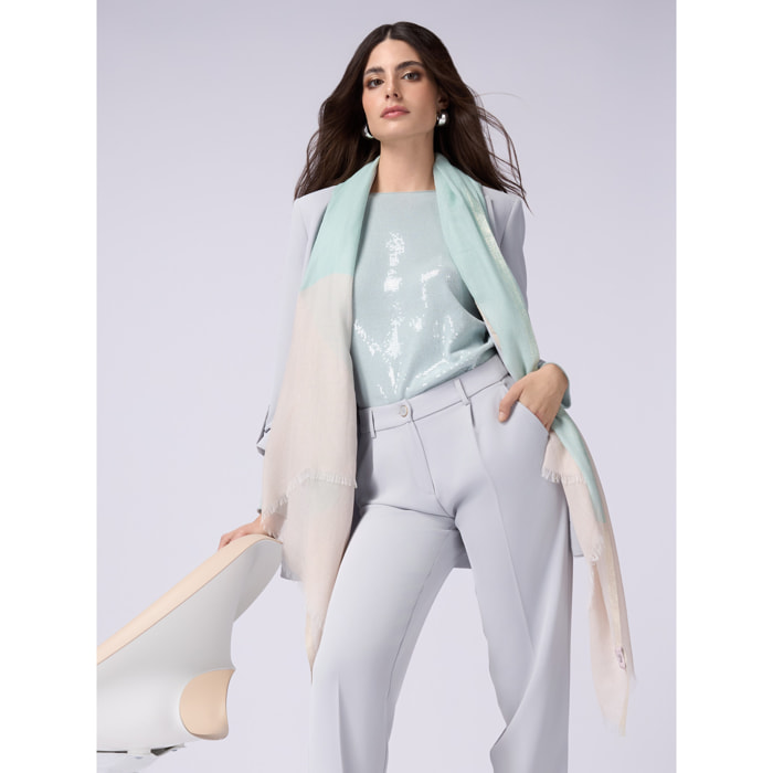 Oltre - Pantaloni in tessuto fluido - Grigio