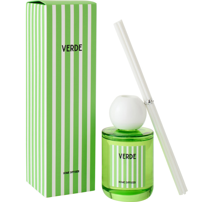 J-Line Bâtonnets parfumés Verde Solvant - Spring Ivy & Neroli - verre - vert - large