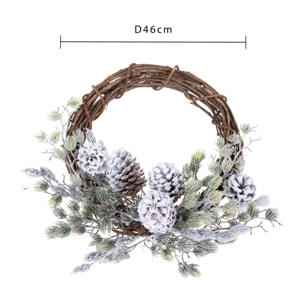 Corona natalizia - Pezzi 2 - 46xH12x46cm - Bianchi Dino SpA