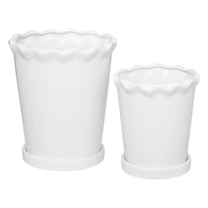 Lot de 2 cache-pots "Wild" H21/16cm