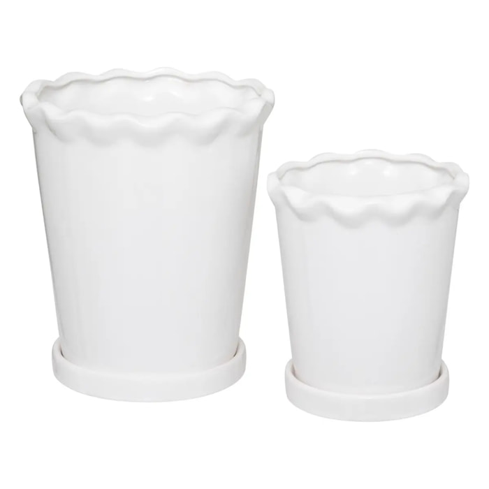 Lot de 2 cache-pots "Wild" H21/16cm