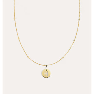 Mini collana a medaglione in Argento Placcato Oro