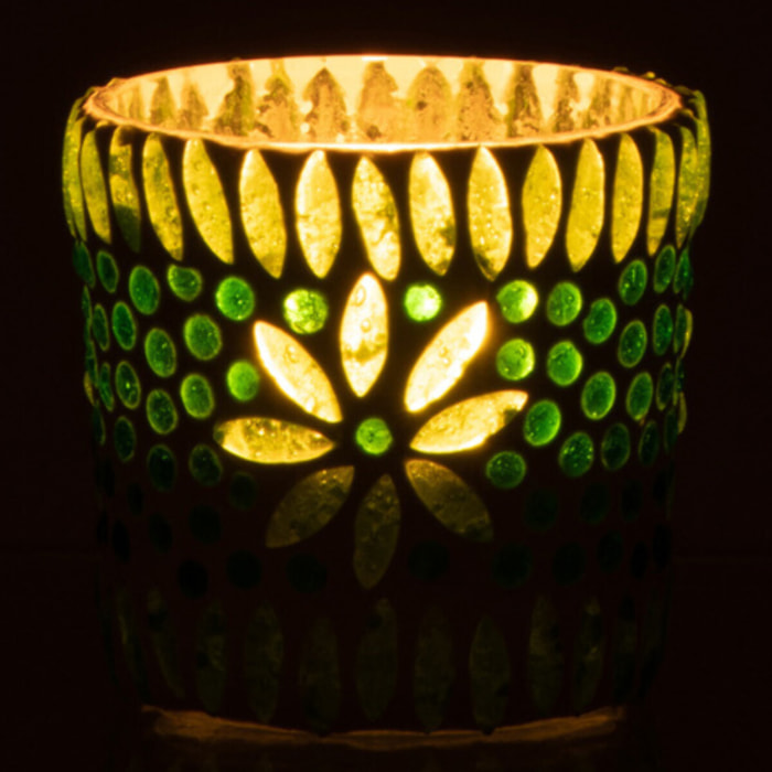 J-Line photophore Bram - verre - vert - small - 4 pcs