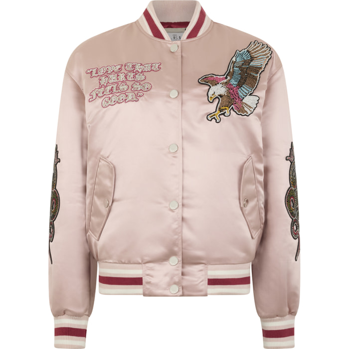 PHILIPP PLEIN Oversized Bomber Patches Strass