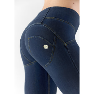 Pantaloni push up WR.UP® superskinny vita media effetto denim