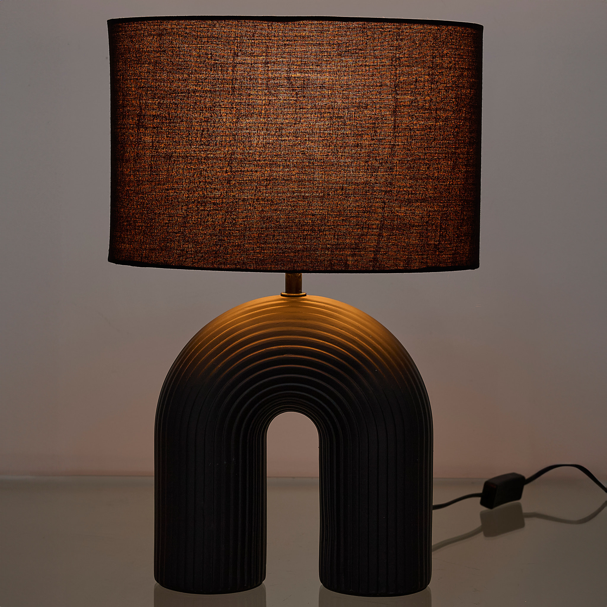 Lampe Archi Ceramique Noir