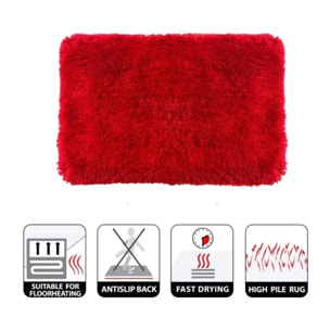 Tapis de bain Microfibre HIGHLAND 55x65cm Rouge Spirella