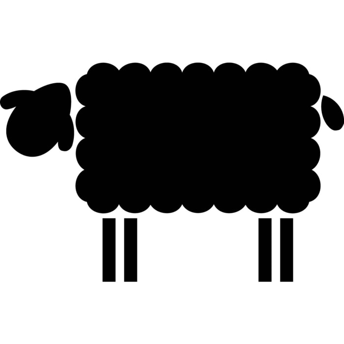 Sticker ardoise tableau noir - stickers muraux adhésif effaçable - MOUTONS 2