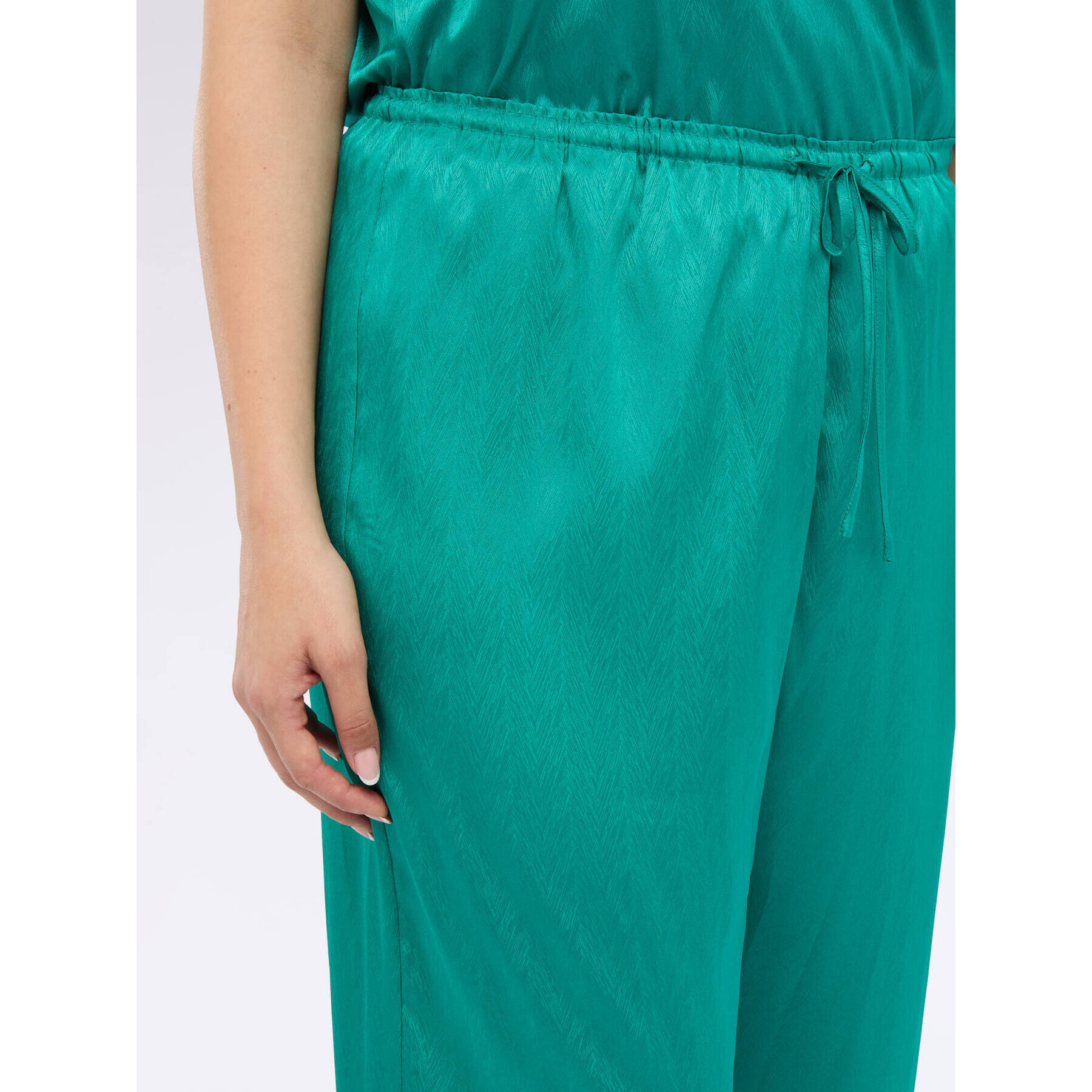 Fiorella Rubino - Pantalones palazzo de satén - Green Water