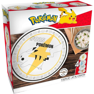 Pokemon Set di 4 piatti Starters e Pikachu 21 cm AbyStyle