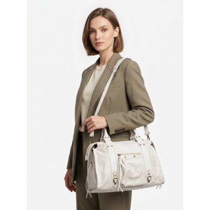 Borsa a spalla da donna - Modello Clara - Vera pelle - 41.0 x 28.0 x 13.0 cm
