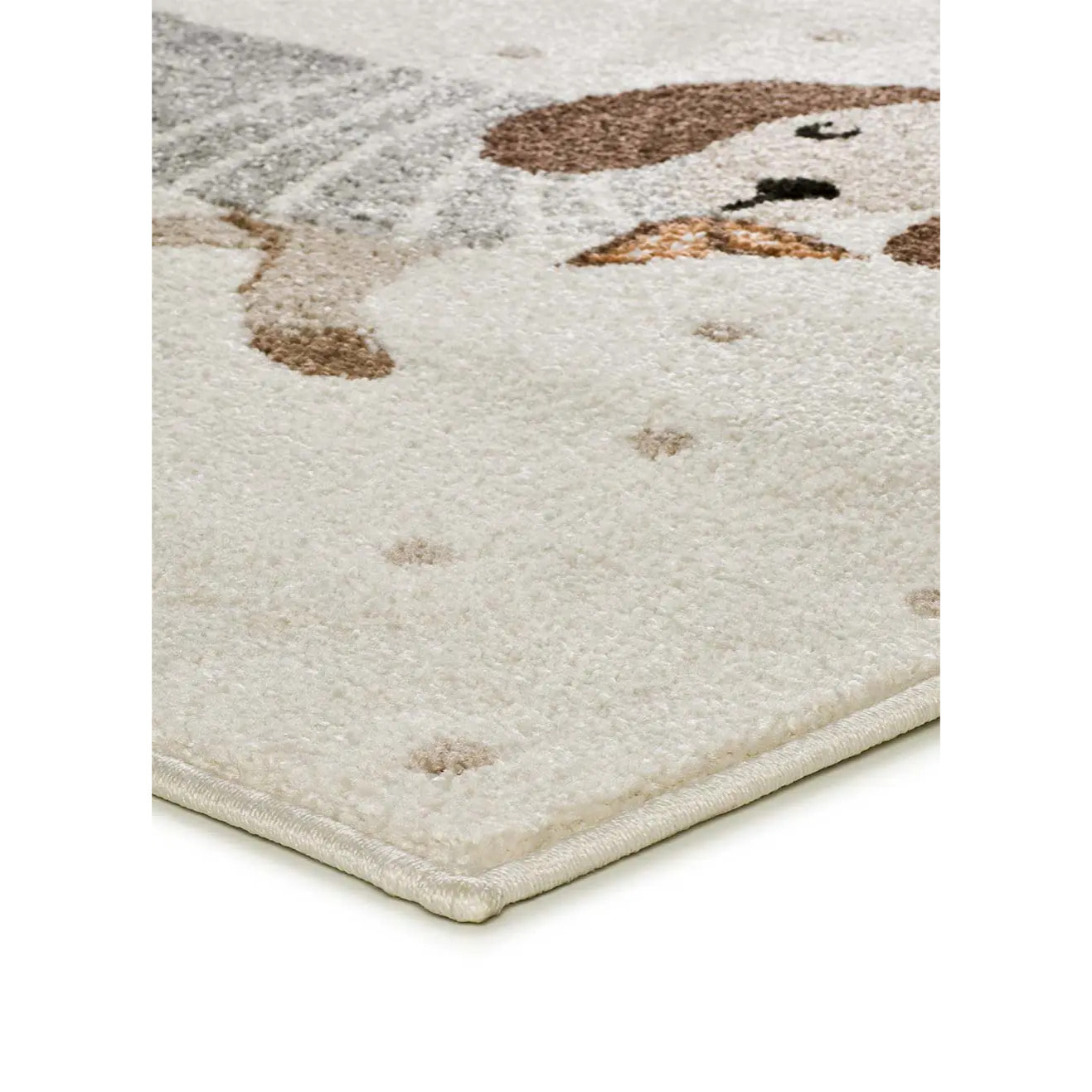 BEATS Alfombra infantil perros salchicha blanco, 120x170 cm