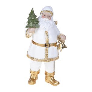 Babbo Natale con Albero - Pezzi 1 - Colore Bianco - 13x24Hx10cm - Bianchi Dino