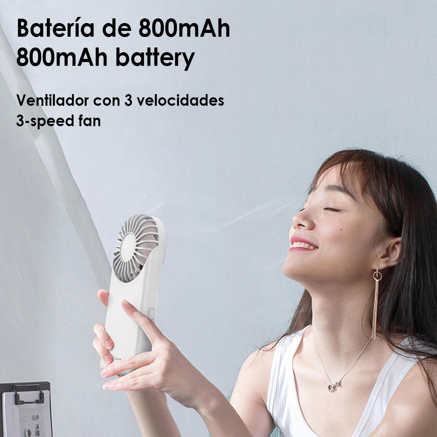 Consola portátil con 500 juegos y ventilador incorporado.