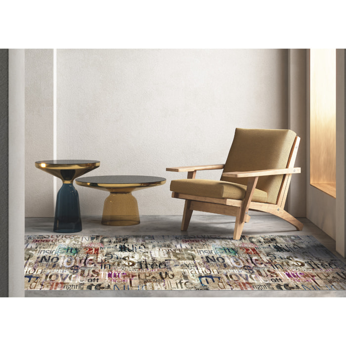 Tappeto Passatoia Cucina Con Retro Antiscivolo Antisfilo Linea Futura Words