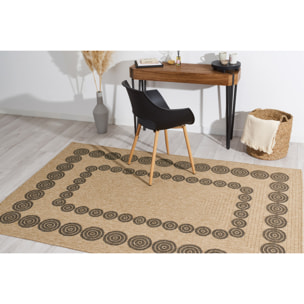 Nature - tapis effet jute noir