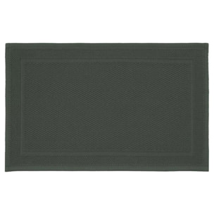 Tapis de bain pur coton 1700 g/m² uni vert Antica kaki
