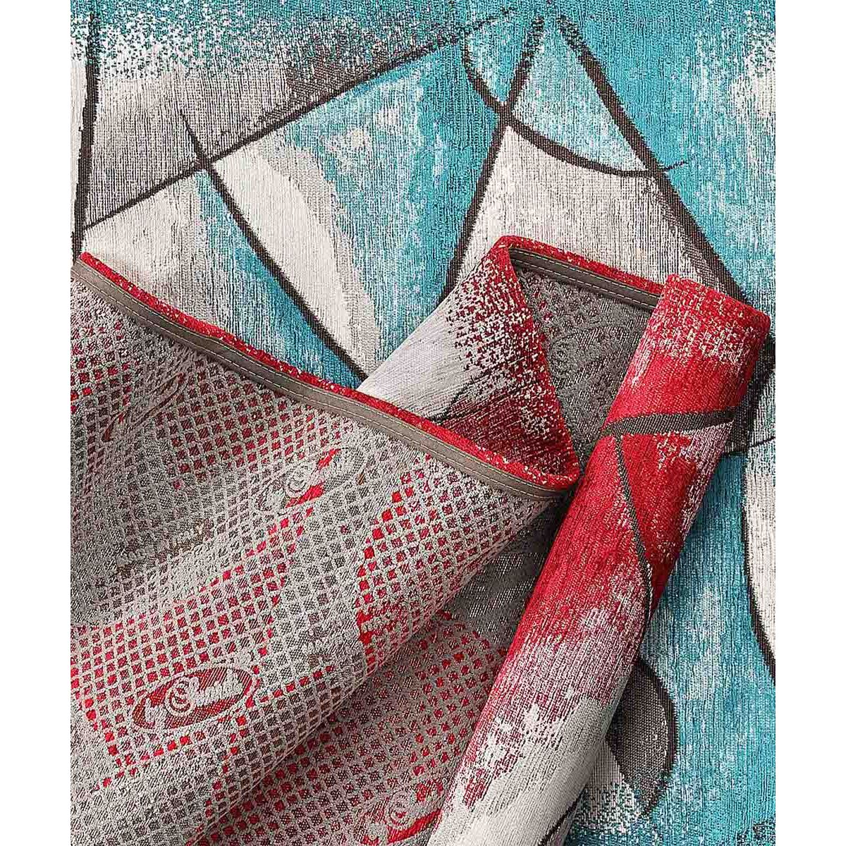 Tappeto Multiuso Cucina Bagno Moderno Rosso