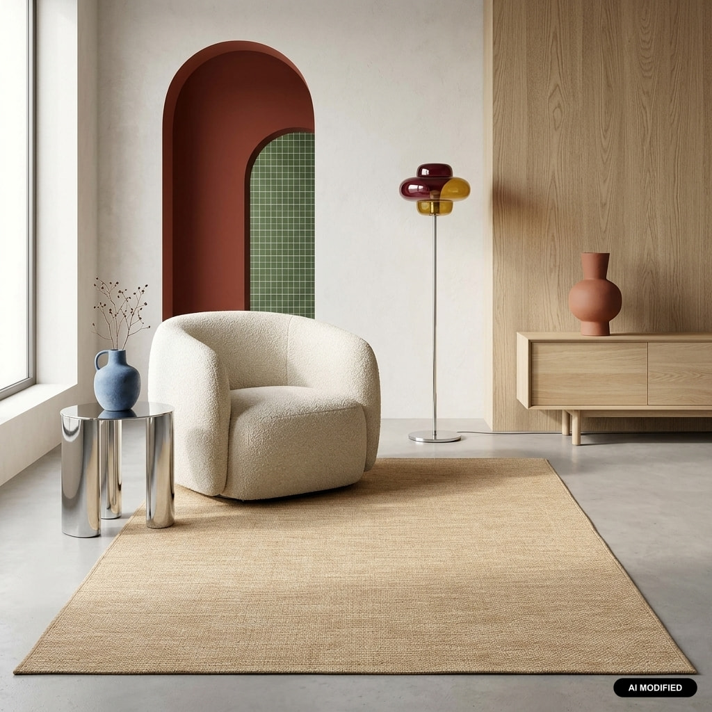 Tapis intérieur/extérieur effet jute coloris naturel TIMOTHY