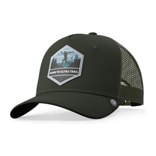 Gorra Trucker Born to Ultratrail Verde The Indian Face para hombre y mujer