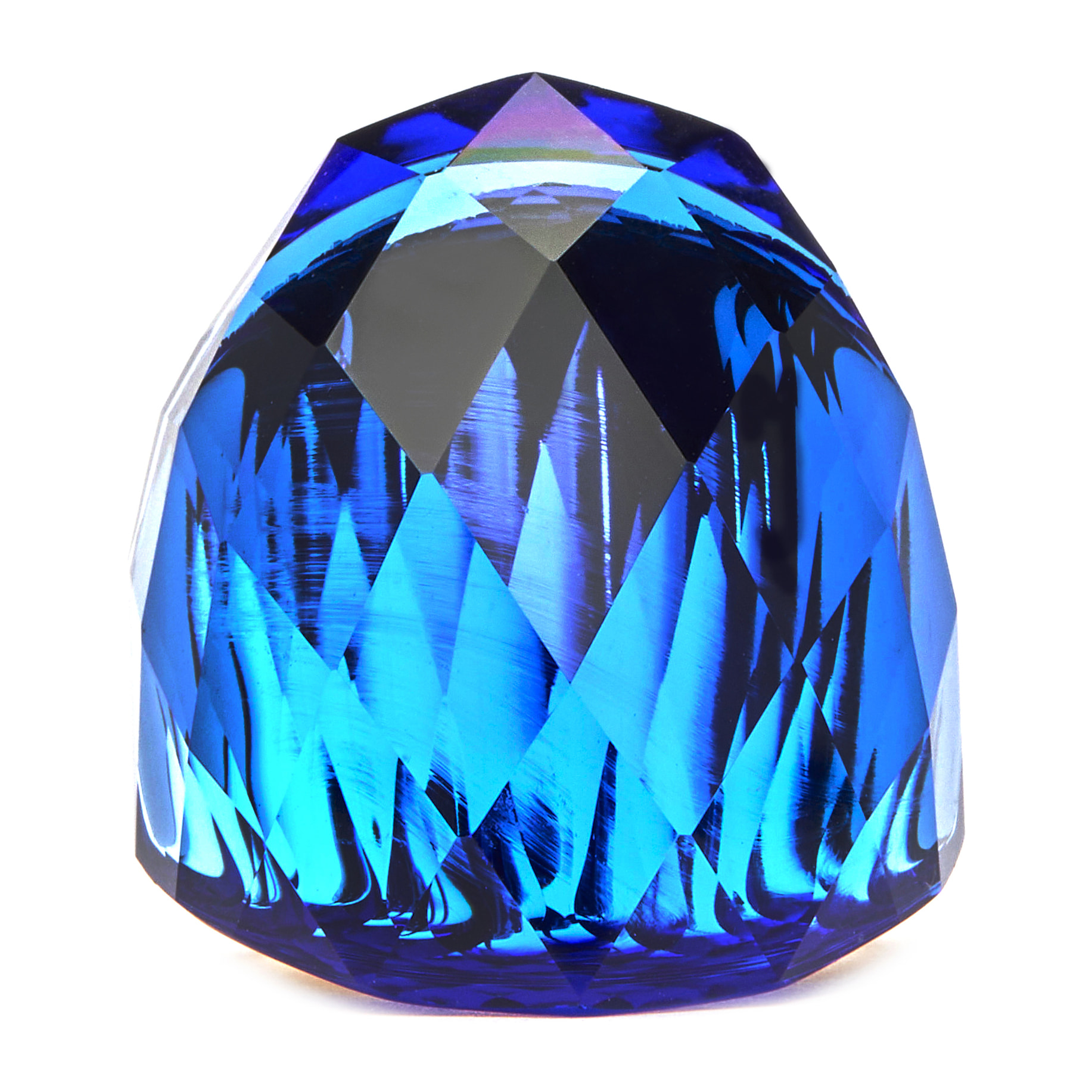 Anillo de Cuarzo Hidrotermal Lapislazuli acabado en oro amarillo de 18K