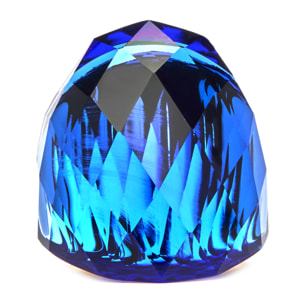 Anillo de Cuarzo Hidrotermal Lapislazuli acabado en oro amarillo de 18K